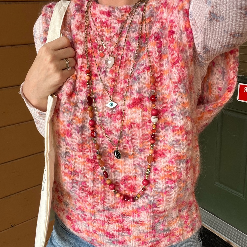 Beautiful nit sweater vest by Attic and Barn.